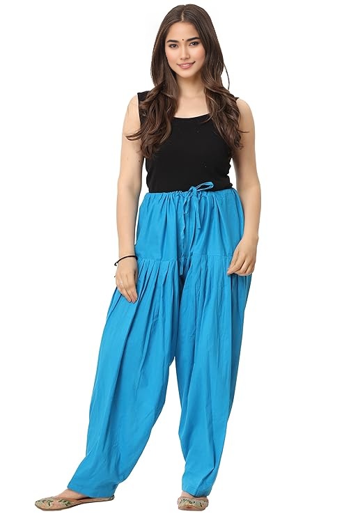 Women’s Sky Blue Semi Patiala Salwar